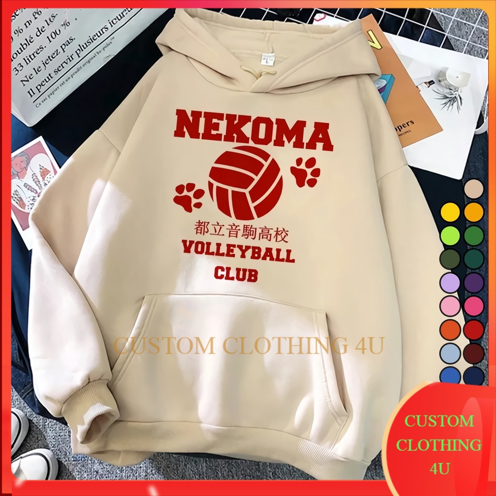 Jaket Hoodie Sweater Anime HAIKYUU 06 - haikyu nekoma  logo kenma kozume cat - PREMIUM crewneck hodd