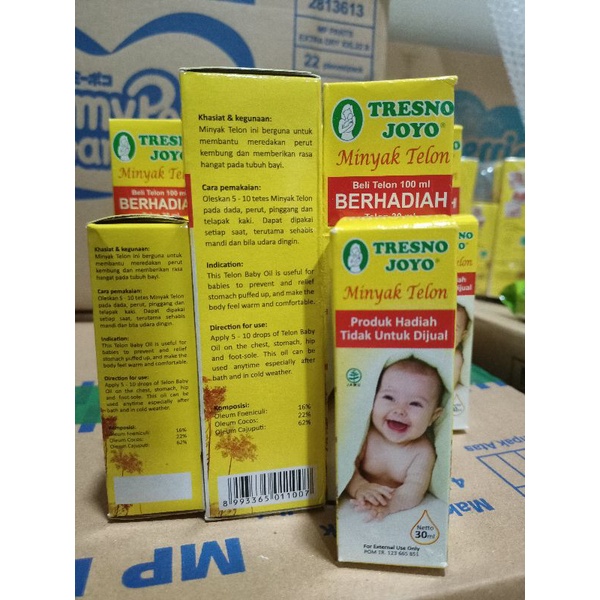 Minyak Telon bayi Tresno Joyo 100ml+30ml / 100 ml Gratis 30ml