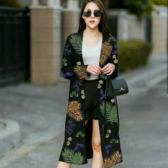 ✅(JATIM) Long outer cardy motif bunga