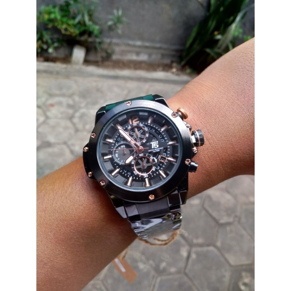 jam tangan pria T5 Chronos black original