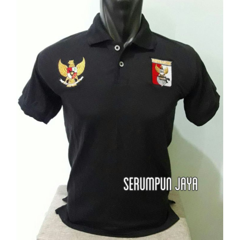 KAOS PERBAKIN GARUDA - KAOS KERAH PERBAKIN GARUDA HITAM ANTI MAINSTREAM FULL BORDIR