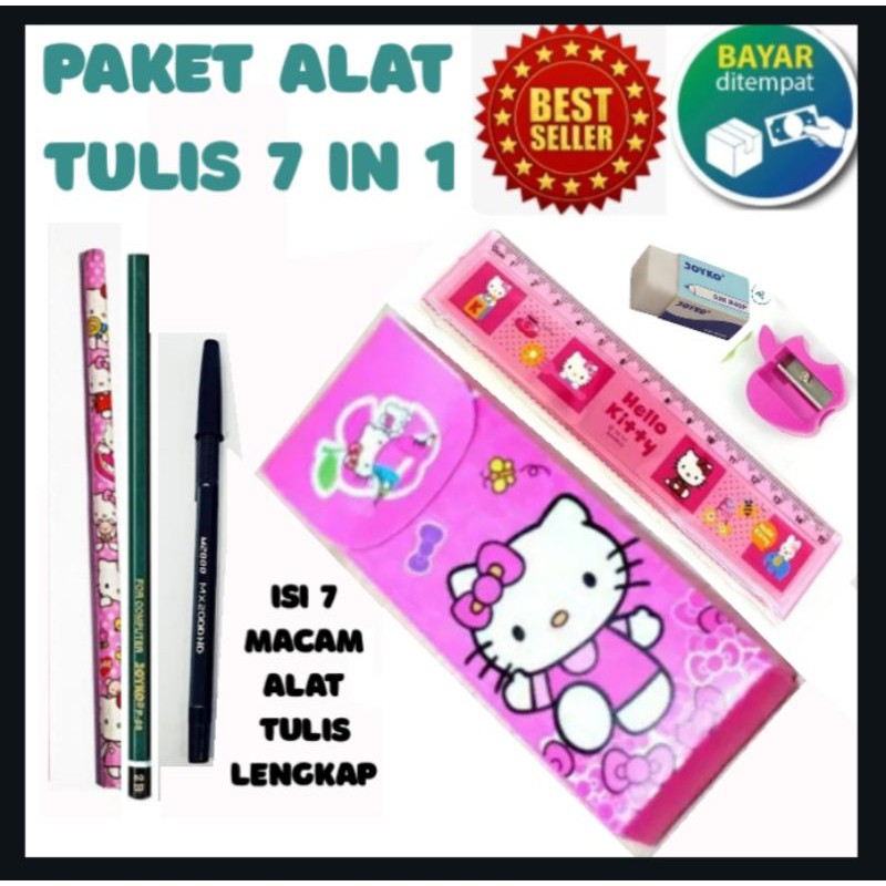 

1 paket alat tulis anak komplit 7 in 1