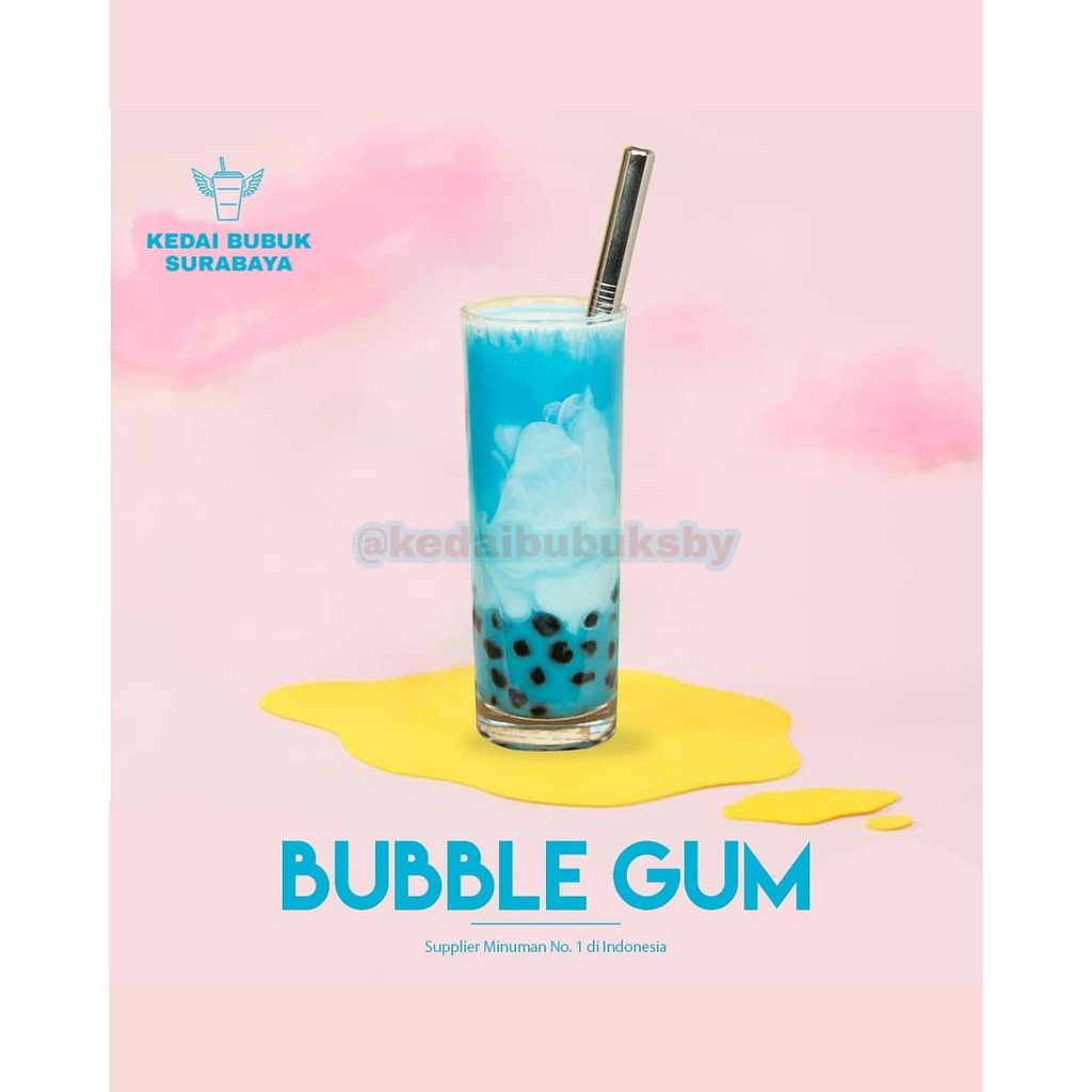 Bubuk Minuman Rasa Bubble Gum / Permen Karet Plain Regular 1kg - Javaland