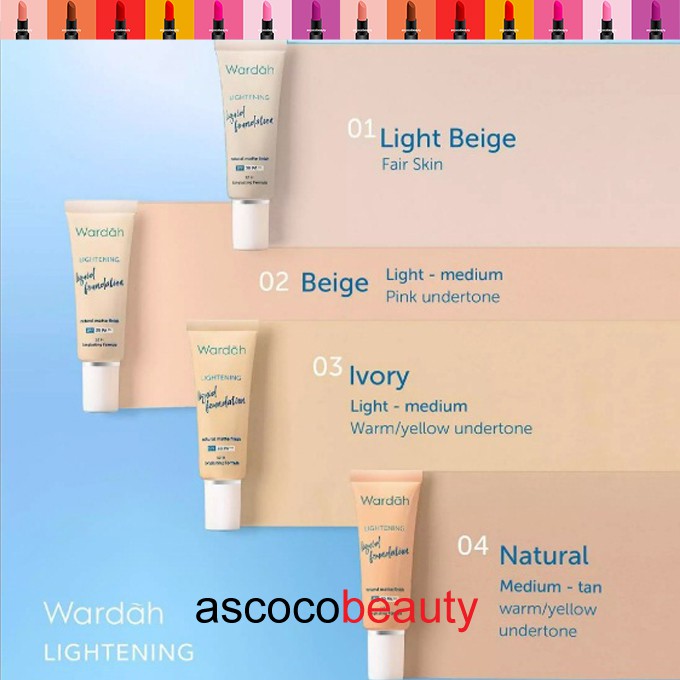 Wardah Lightening Liquid Foundation Cair Bedak ✰ ascocobeauty ✰