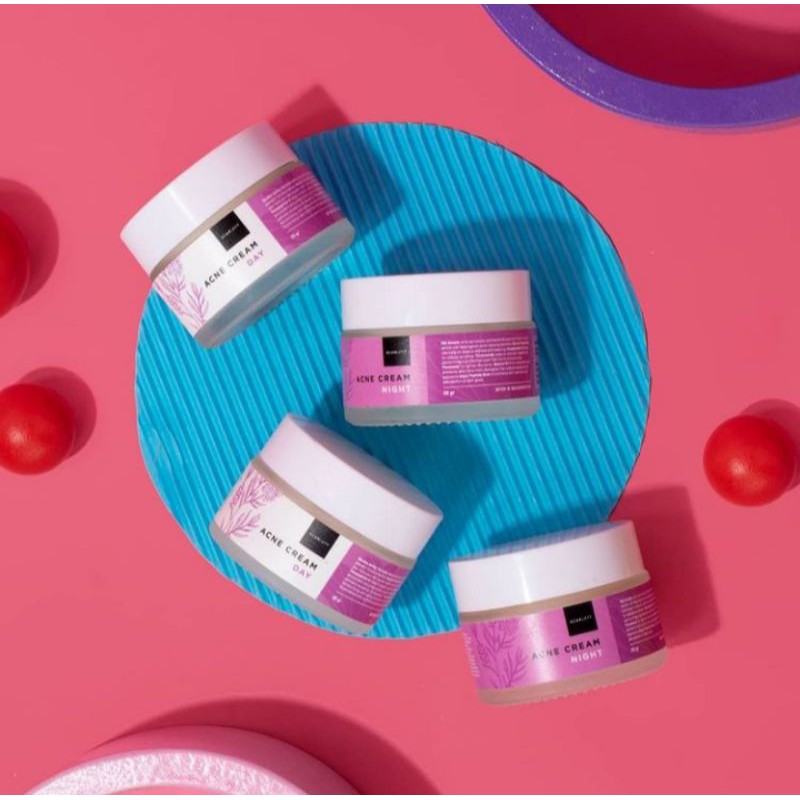 SCARLETT WHITENING Acne Day Cream & Night Cream (Krim Siang&Malam)