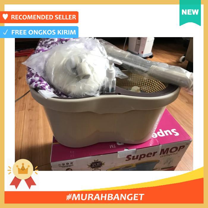 Alat Pel Ngepel Pembersih Lantai Gagang Super Mop Athena Original Bolde Stainless Ori Original