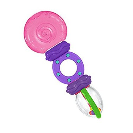 Bright Starts Rattle and Teether Lollipop Pink