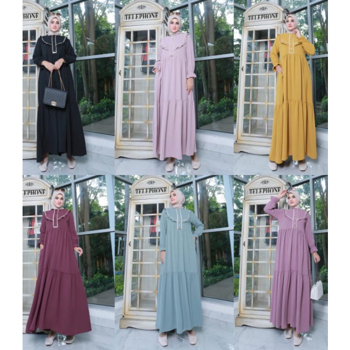 Gamis syar'i Hamira basic ORI Syafeera syari