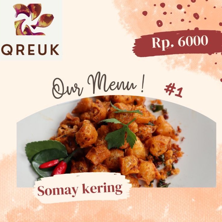 

Kripik Somay Kering Pedas 60gr Qreuk