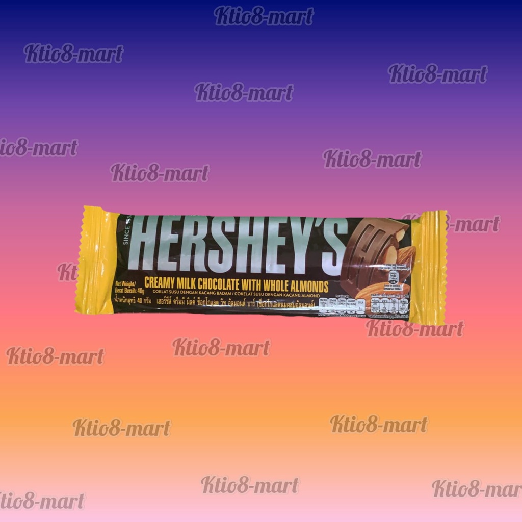 

Hershey's Creamy Milk Choco Whole Almonds 40gr/ Import