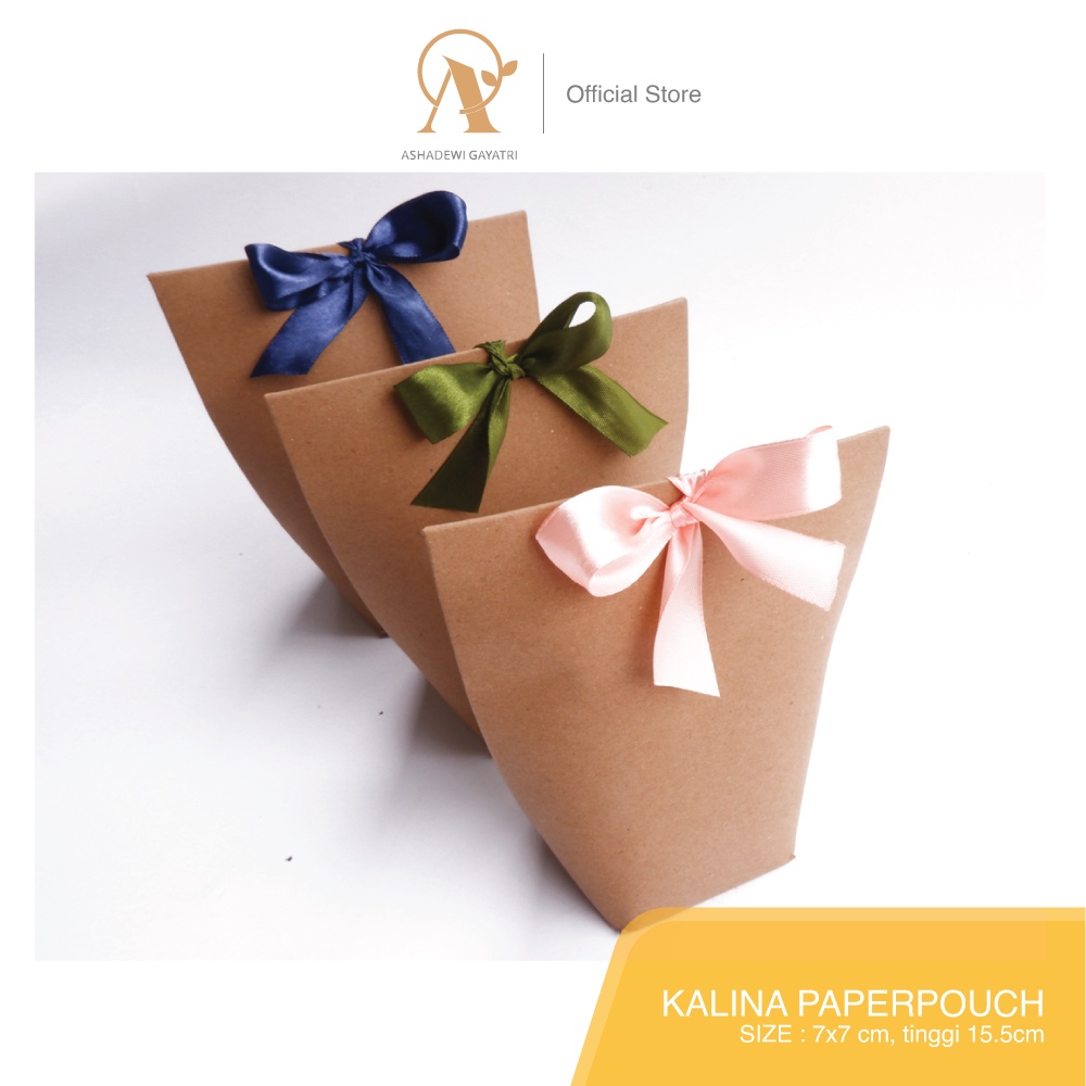 

Ashadewi Gayatri - Kalina Paperpouch / Paperbag Souvernir (7x6x13cm) - Brown Kraft