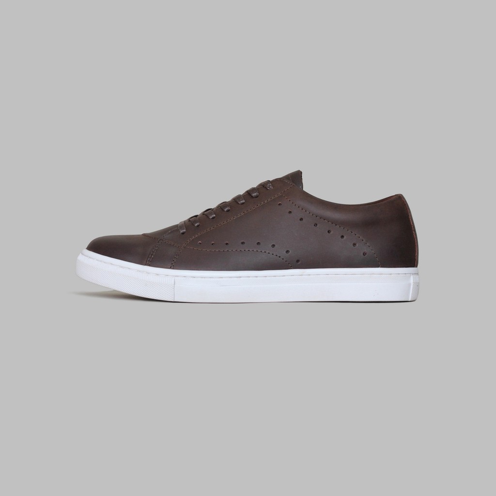 ARTAP - Sepatu Sneakers Kulit Asli - Alordi CH Brown White Sole