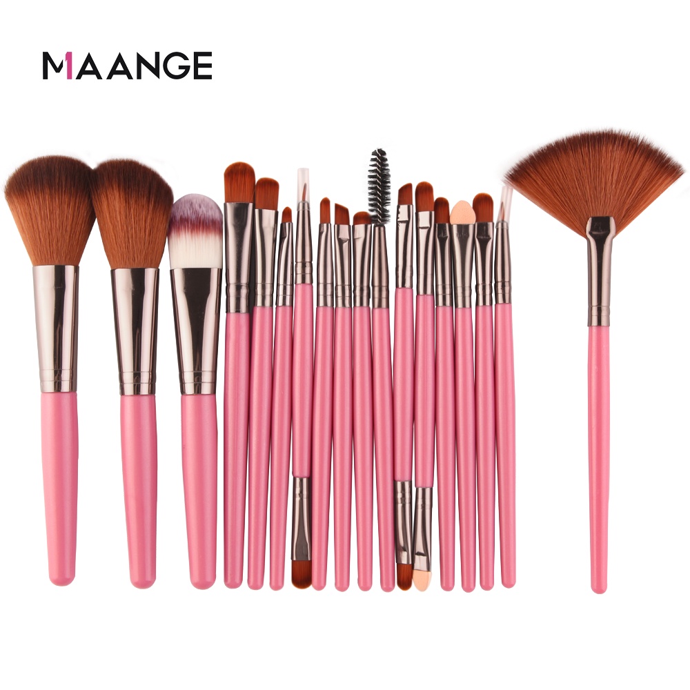 MAANGE 18Pcs Professional Makeup Brush Set for Eyeshadow High Quality Beauty Tools Makeup Accessories