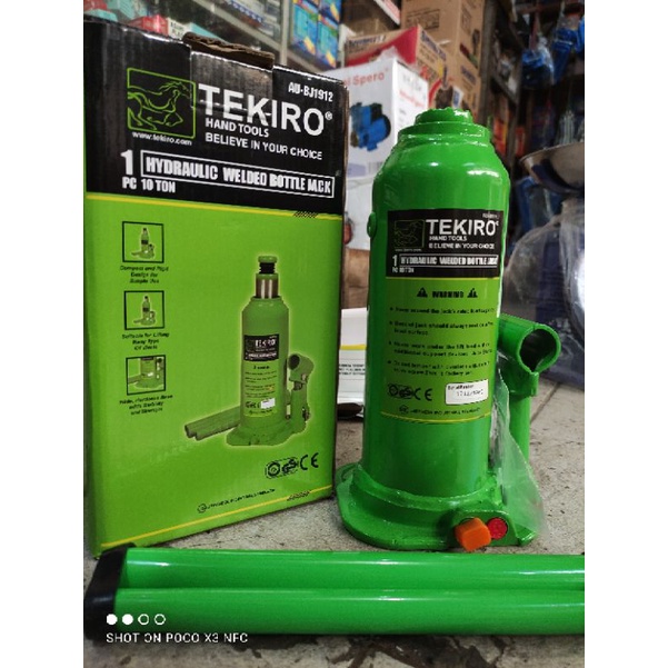 dongkrak botol TEKIRO 10ton/dongkrak mobil TEKIRO 10ton hydraulic welded bottle jack