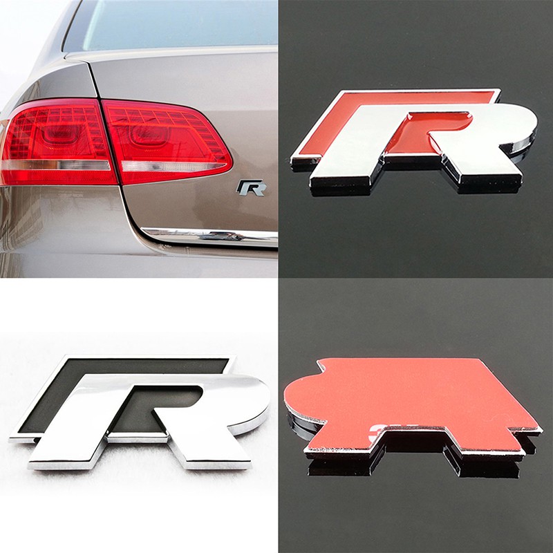 Stiker Emblem Rline R Line Bahan Metal Untuk Bagasi Mobil Vw Golf