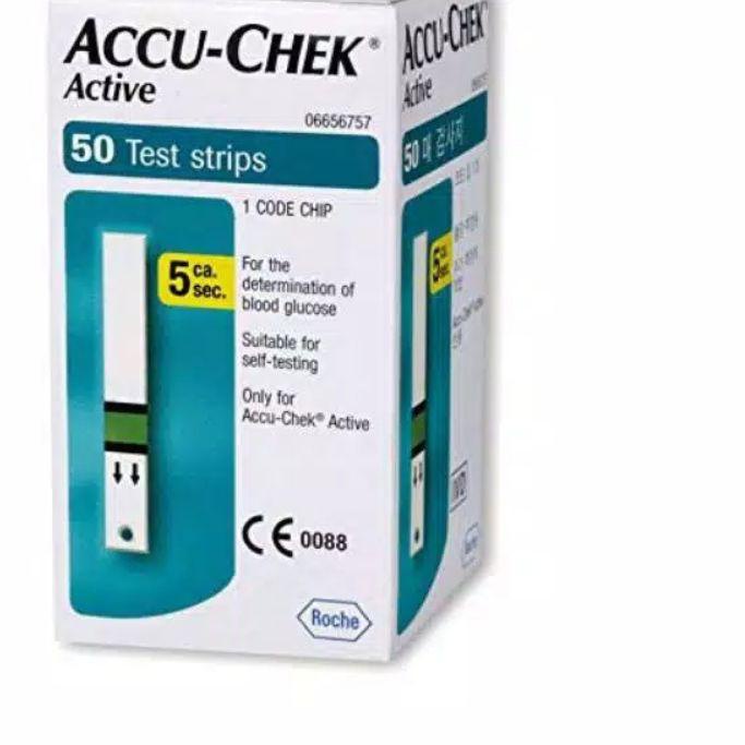 ☊ Accu Check Active Test Strip / Strip Accu Check isi 50 Strip ACCU-CHEK ACTIVE TEST STRIPS ➺