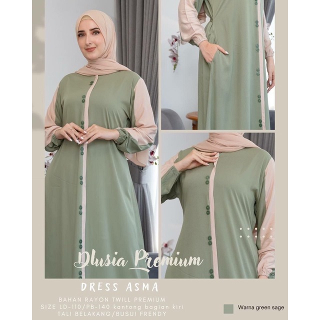 Daster Arab Dlusia ASMA Maxi Dress Premium TWILL