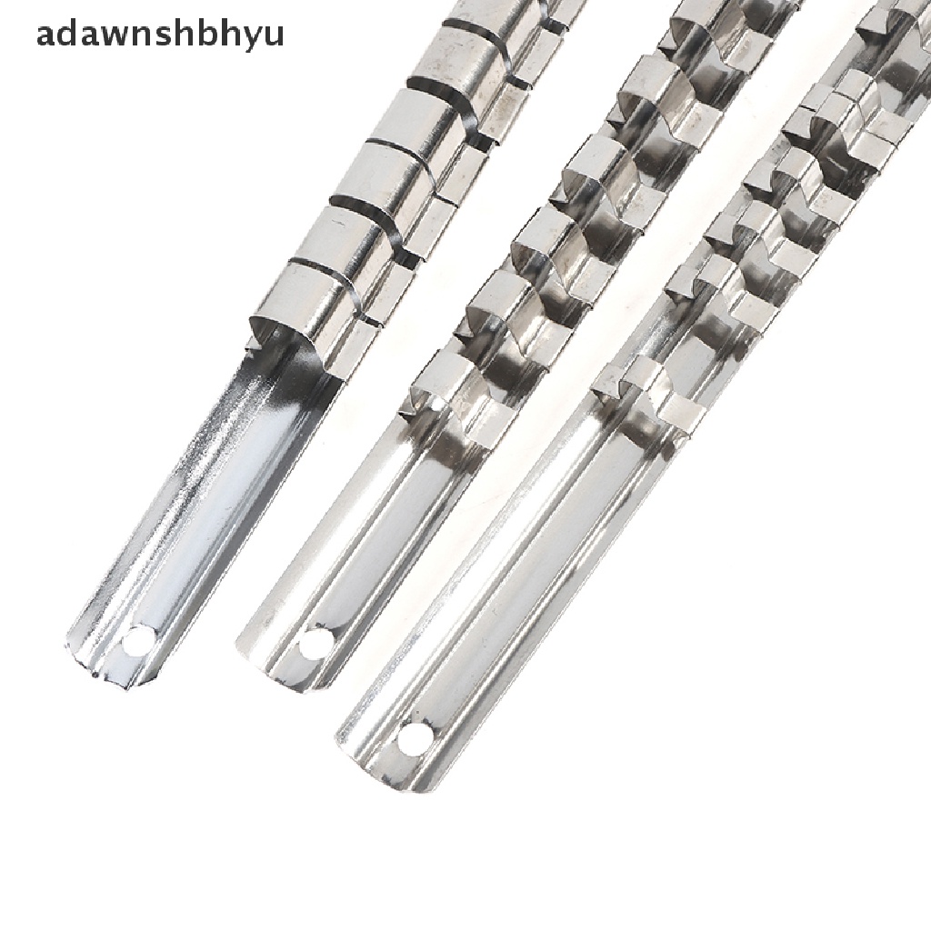 Adawnshbhyu 1pc Socket Rack Holder 1per4 3 /8 1/2in Dengan 16klip Rel Alat Organizer Penyimpanan