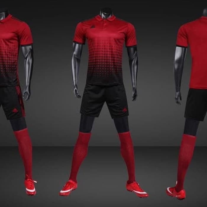 STOCK TERBATAS baju kaos stelan stelan jersey futsal sepak bola adidas krah ad8