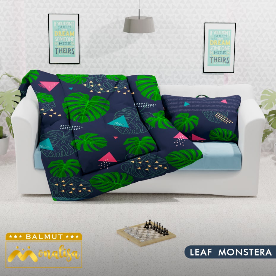 Monalisa Bantal Selimut (BALMUT) Karakter Uk 150 x 220 - Leaf Monstera