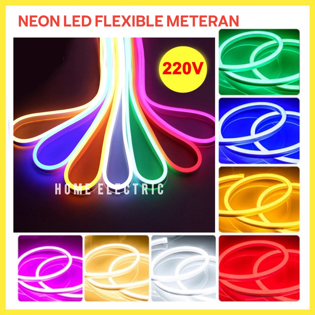 Lampu LED Neon Flexible 220 VOLT - Neon Flex LED Permeter