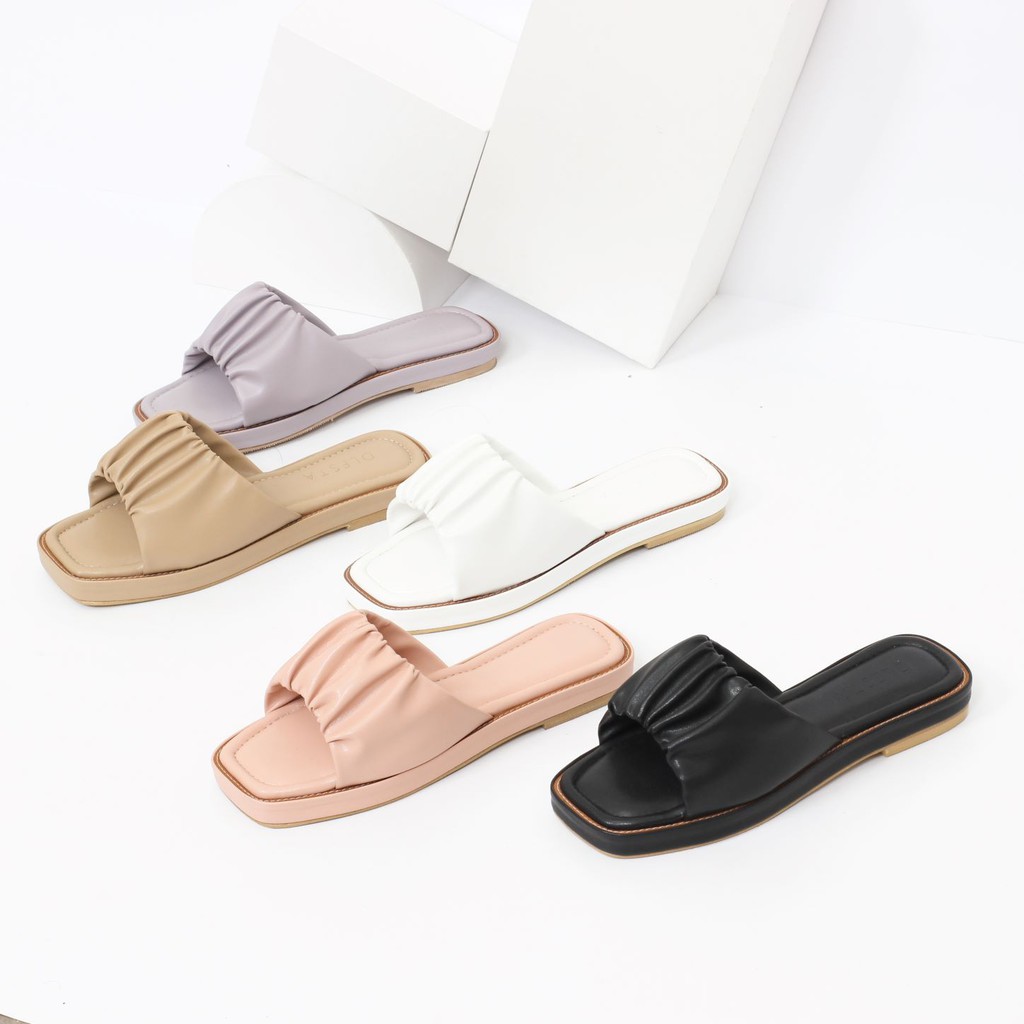 sendal flat || RAISA || sandal flat wanita/ sandal wanita terbaru/ sandal wanita kekinian By DLESTA.ID