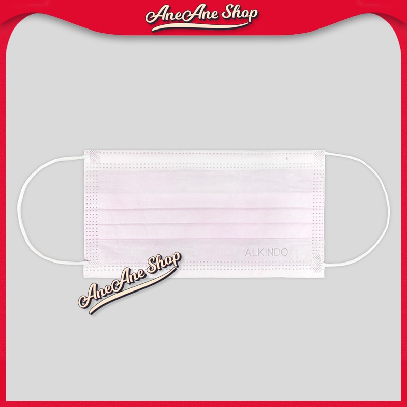 Masker Alkindo 3ply Pink Muda per box isi 50 disposable face mask