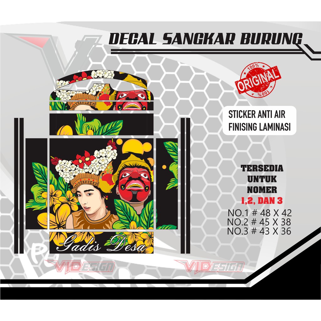 DECAL SANGKAR BURUNG KOTAK