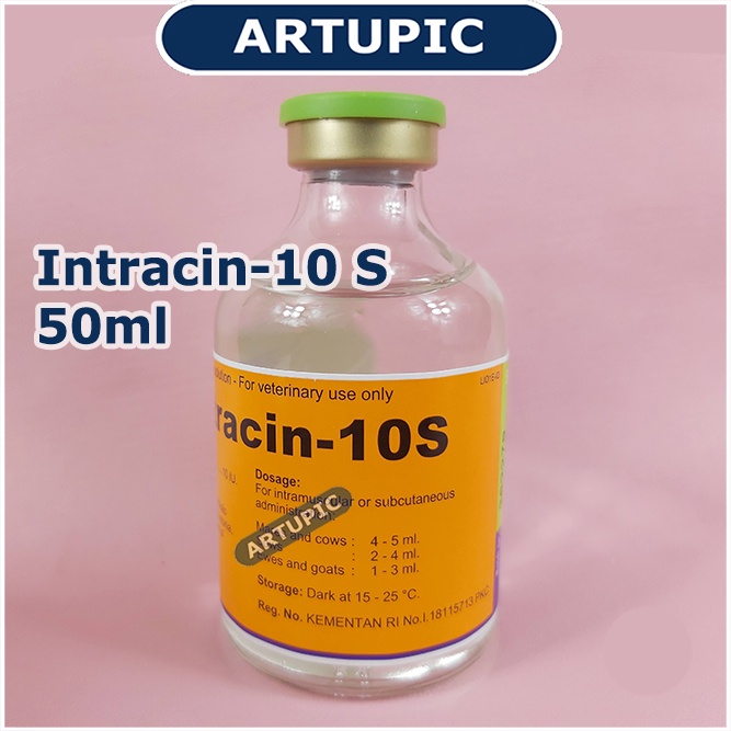 Intracin 10s 50ml Obat Mempercepat Kontraksi Kelahiran Melahirkan Hormon Penambah Kelenjar Air Susu Mengatasi gangguan reproduksi Menghentikan perdarahan pembengkakan puting susu Menggugurkan kebuntingan yang tidak dikehendaki