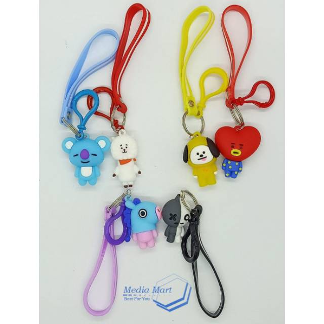 READY STOCK KEY CHAIN KPOP BTS BT21 CHARACTER