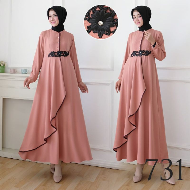 gamis moscrepe/gamis polos/gamis renda
