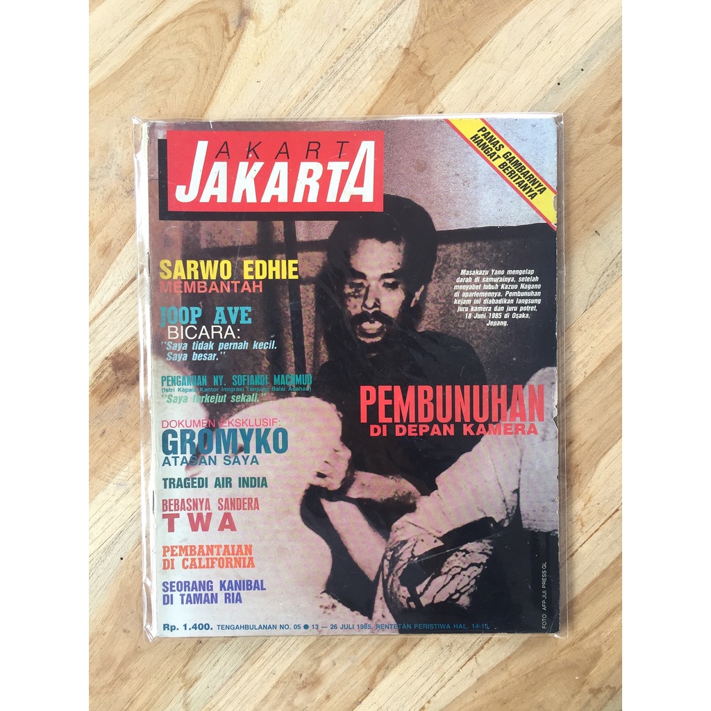 Pembunuhan Di Depan Kamera Majalah Jakarta Jakarta Bonus Dunia 1991 Majalah Jakarta Jakarta