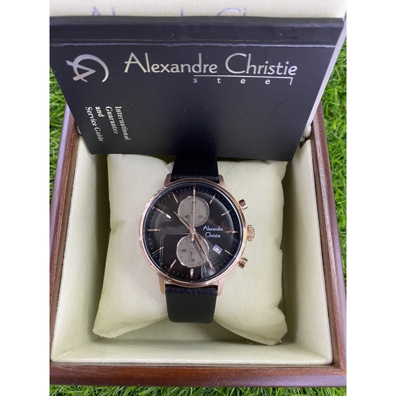 alexandre christie 6572mc pria rosegold kulit hitam