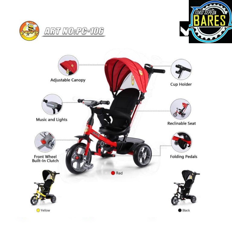 Sepeda Roda Tiga Anak Pacific JR PC-106 / Tricycle