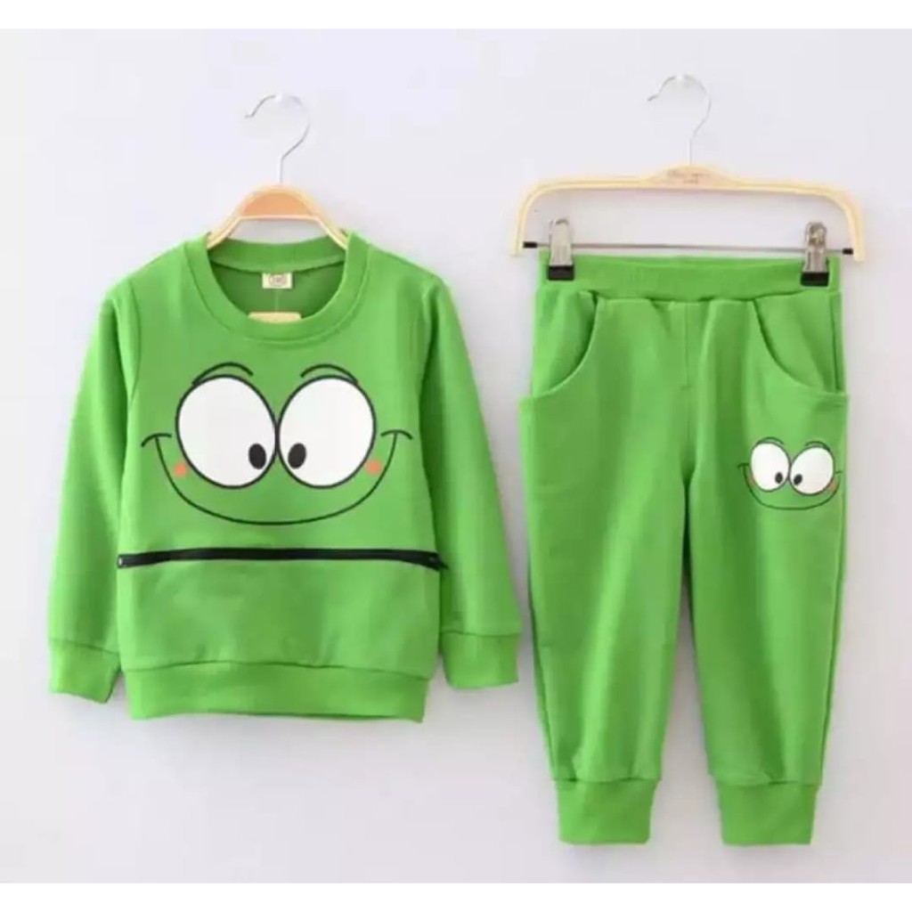 SETELAN SWEATER ANAK MOTIF KERROPI 1-5 TAHUN SWEATER ANAK SETELAN ANAK BAJU ANAK TERBARU