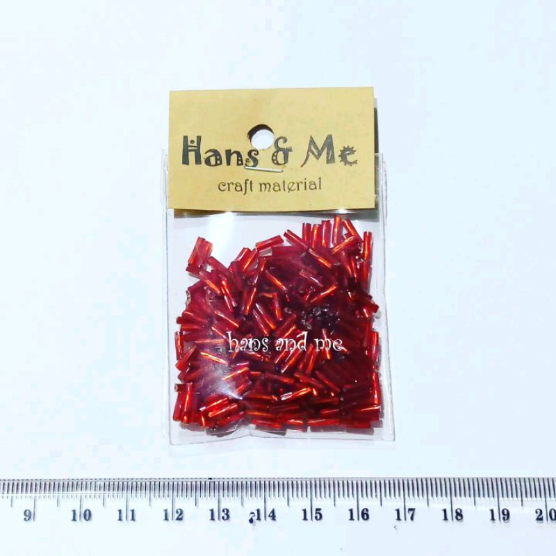 Payet Bambu Twist Merah Oren Hitam Biru Muda