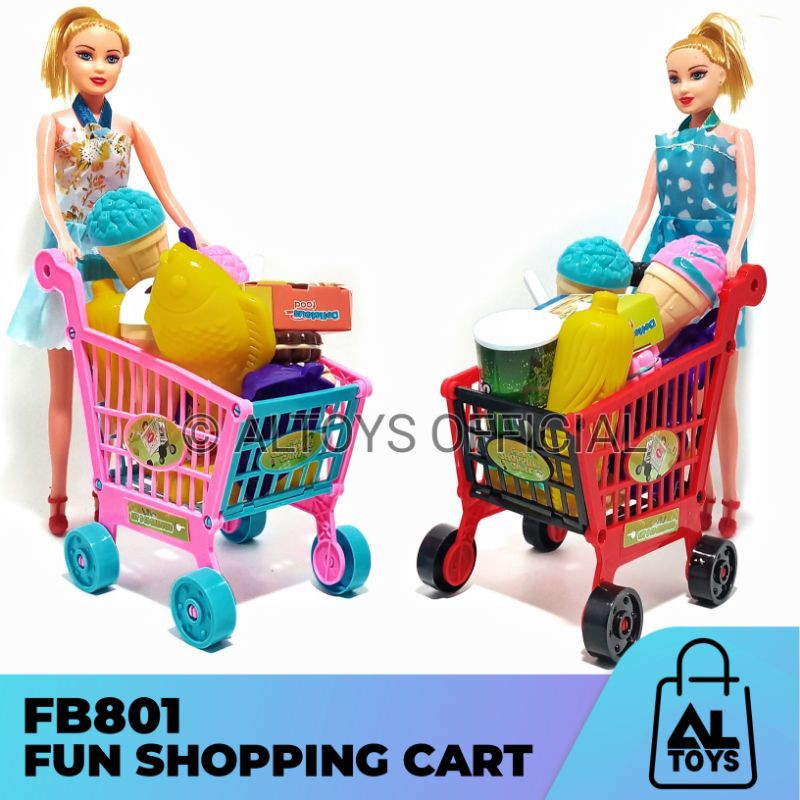 Fun Shopping Cart Mainan Troley Belanja Masak Masakan