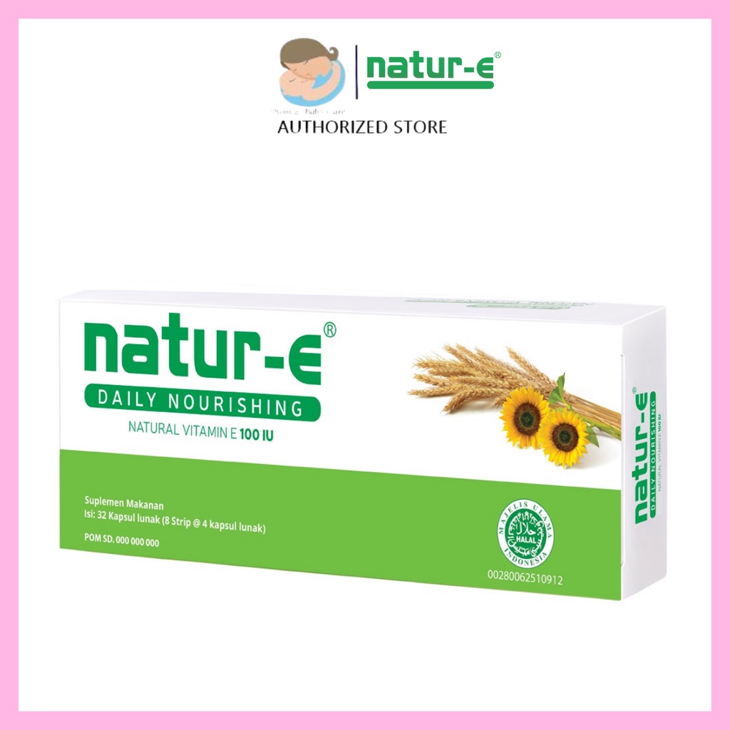 Natur-E 100 IU Suplemen Kulit isi 16 Kapsul / NATUR E / Natural / Vitamin E / Suplemen / Kecantikan