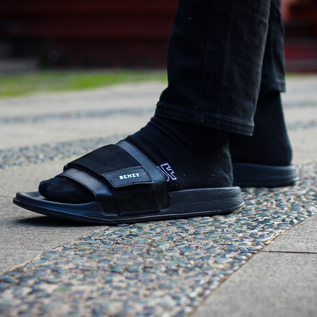 MADAVA BLACK |FORIND x BENZY| Sandal EVA Ringan Slop Jepit Santai Simple Pria/Men Sendal Footwear