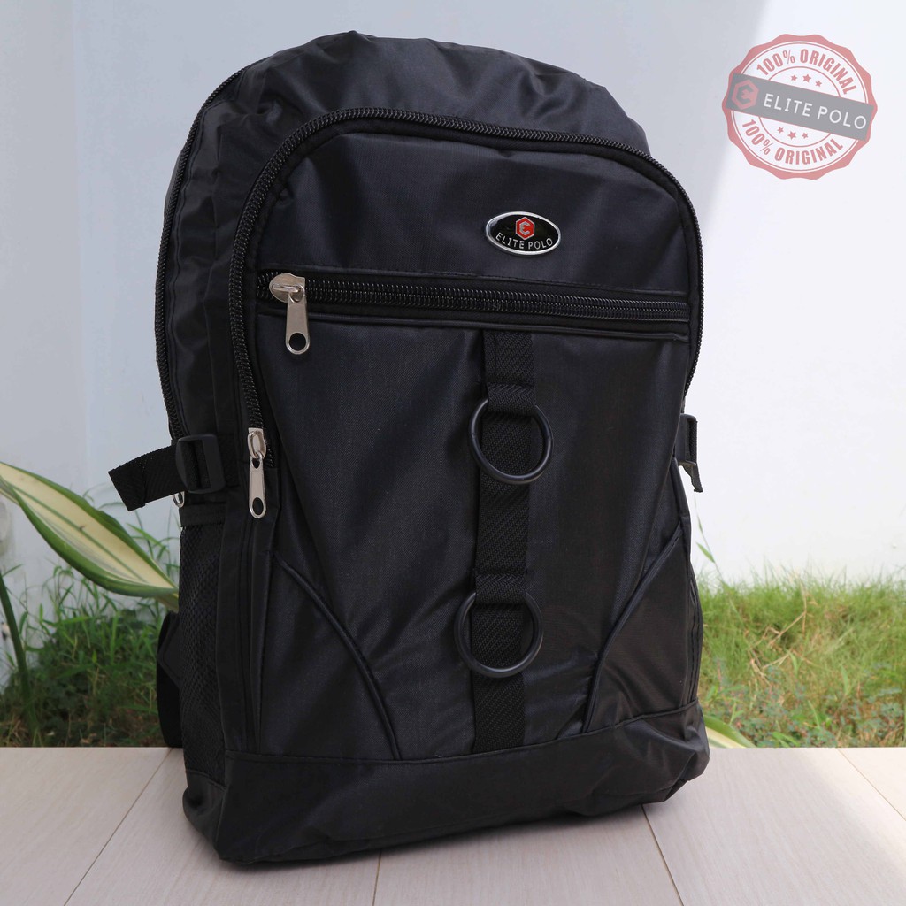 Jual Tas Ransel Laptop Pria Wanita Elite Polo Model Ring Seminar Murah