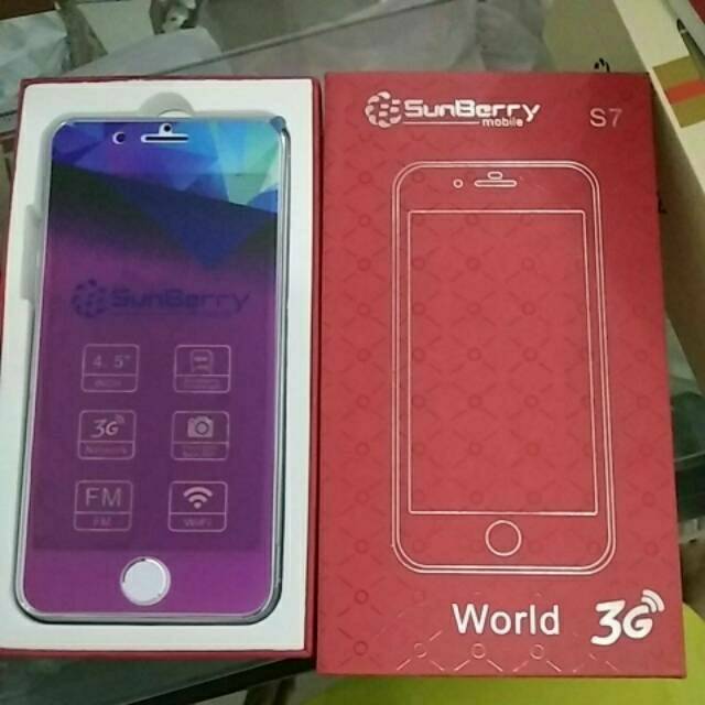 Hp sunberry s7 world 3g android bbm murah model mirip apple iphone 7 ip7 iphone7 2kamera wifi 2gsm