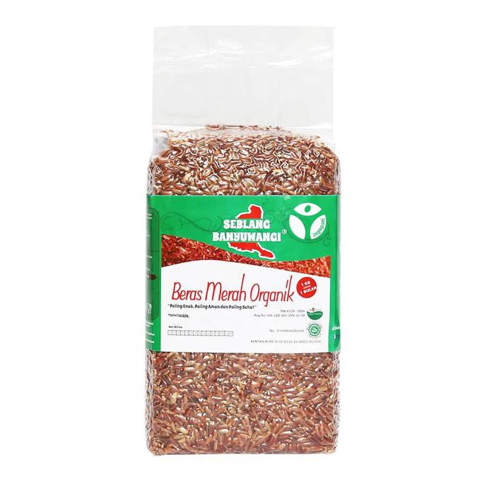 

BERAS- BERAS MERAH ORGANIK VACUM1KG - SEBLANG BANYUWANGI - ORGANIK -UNGGULAN.