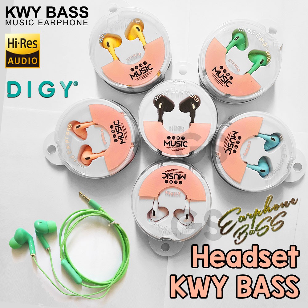 Hanfree Headset   KWY BASS - Earphone Macaron