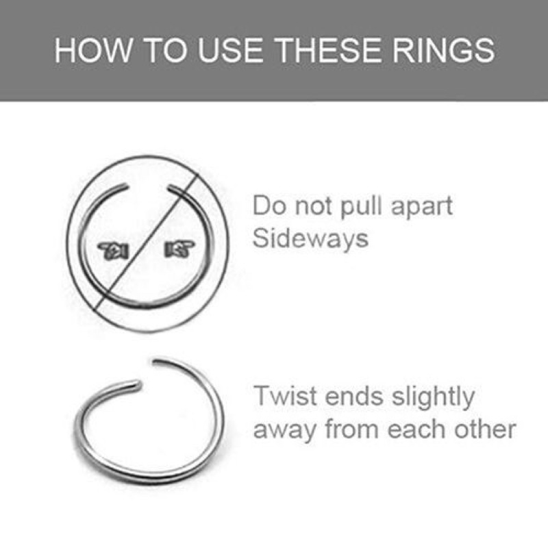 Anting hidung ring STAINLESS STEEL anti luntur 6mm-8mm-10mm / anting ring / ring nose