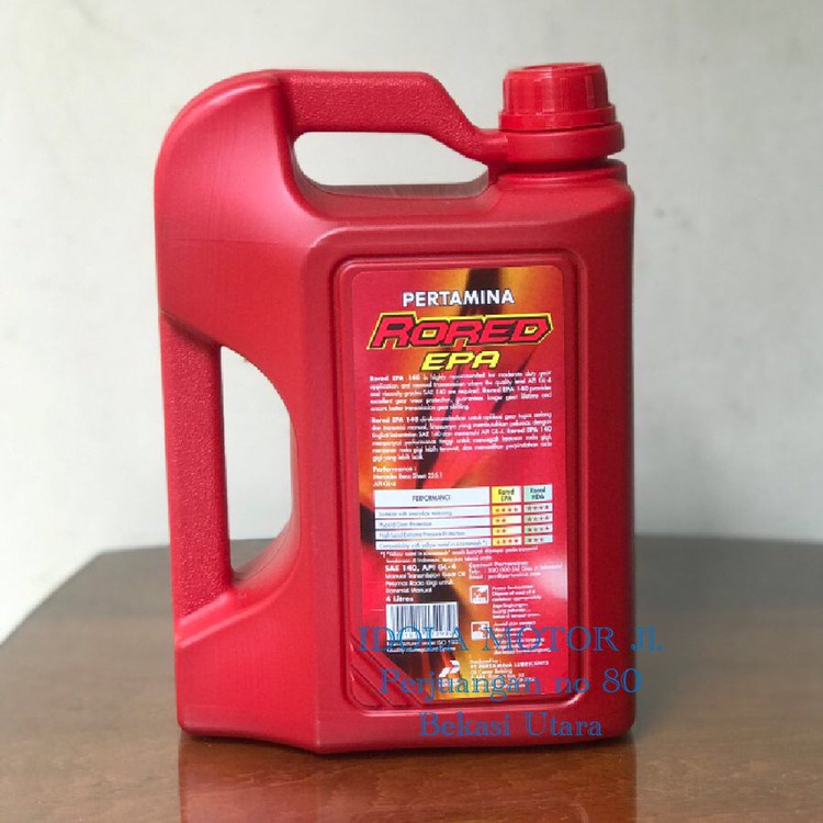 Oli pertamina rored epa sae 140 api GL-4 isi 4 liter