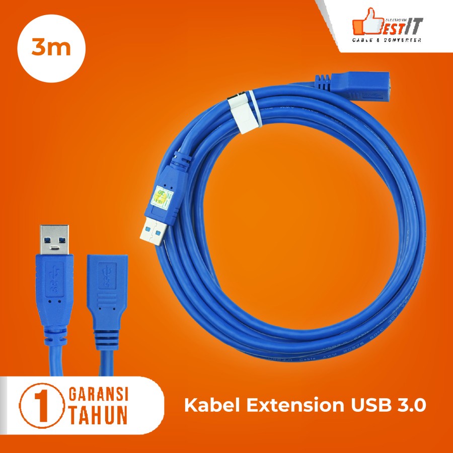 Kabel USB Extension 3.0 Male to Female NYK 1.5 Meter 3 Meter