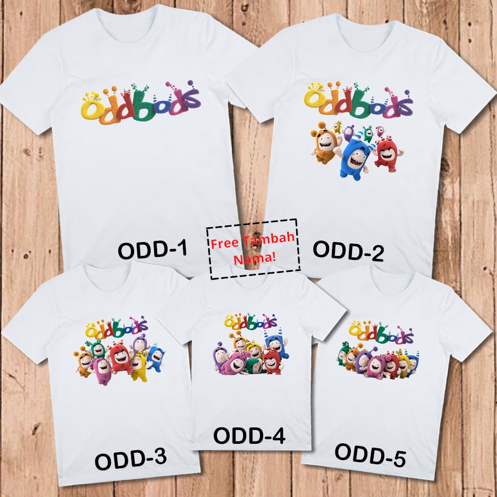 Baju Kaos Anak Oddbods Cowok Cewek Couple Keluarga Kakak Adik Lengan Pendek / Panjang