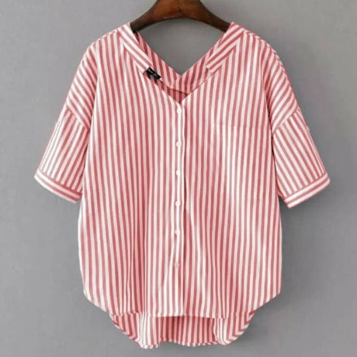 READY [Miyuki Top Red BC]Blouse wanita katun RED