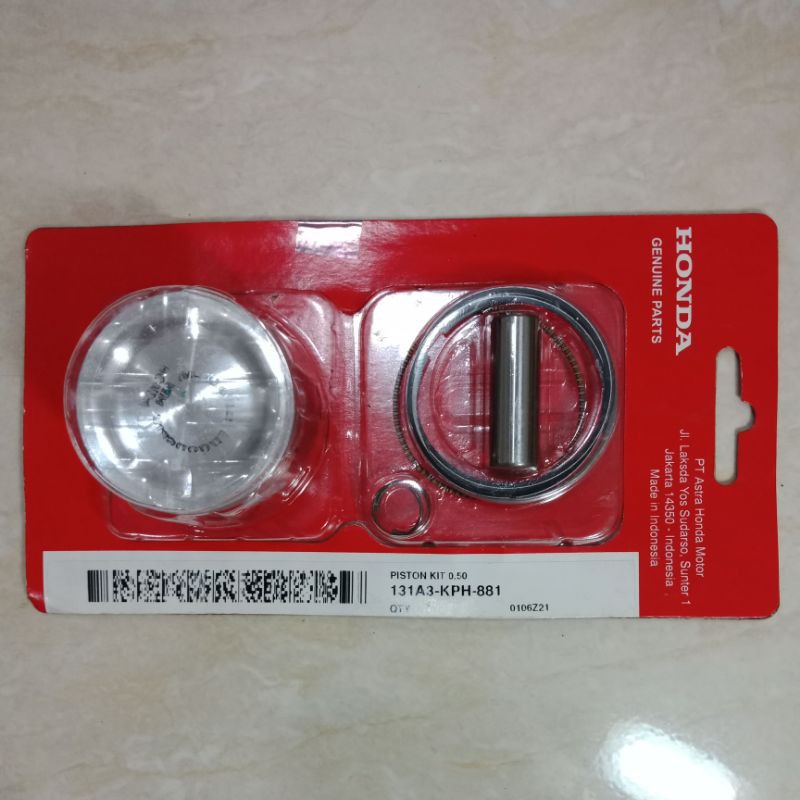 PISTON RING SEHER KIT KPH KARISMA SUPRA X 125 SIZE OS STANDAR STD 50 100 ORIGINAL ORI ASLI HONDA AHM-50/0.50