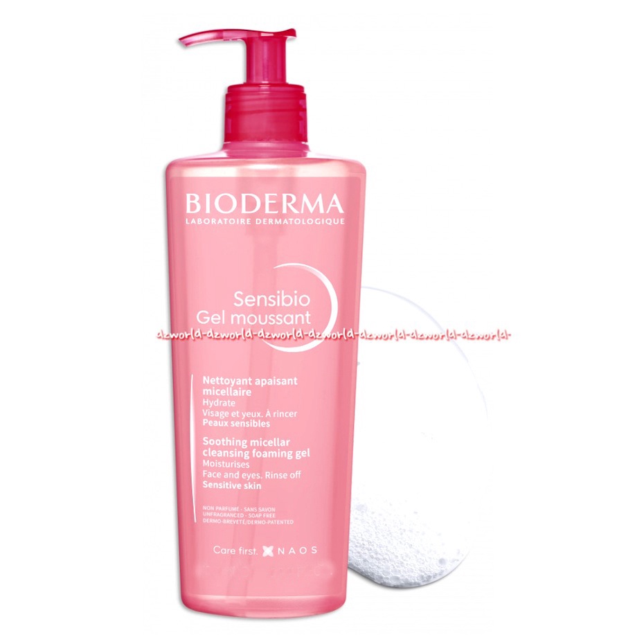 Bioderma 200ml Sensibio Gel Moussant Nettayant Pembersih Make up dan Melembabkan Kulit Sensitif Make Up Remover Bio Derma Kulit Sensitive